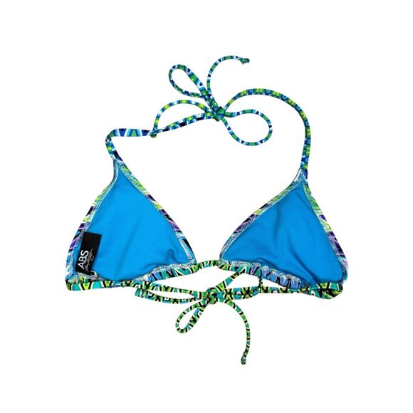 ABS by Allen Schwartz Women’s Small Bikini Swimsuit Beaded Multicolor Padded - Picture 4 of 8